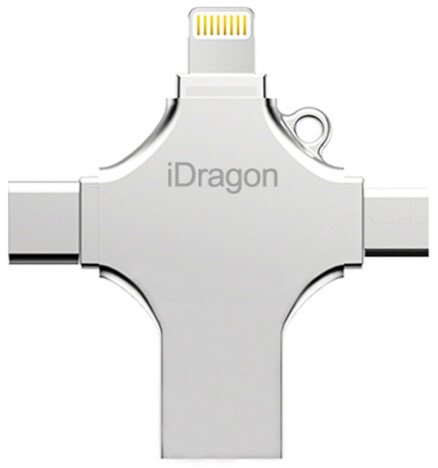 Stick USB-C 32GB iUni iDragon 4 in 1 Lightning, MicroUSB, Type-C, USB, Smartphone iOS si Android